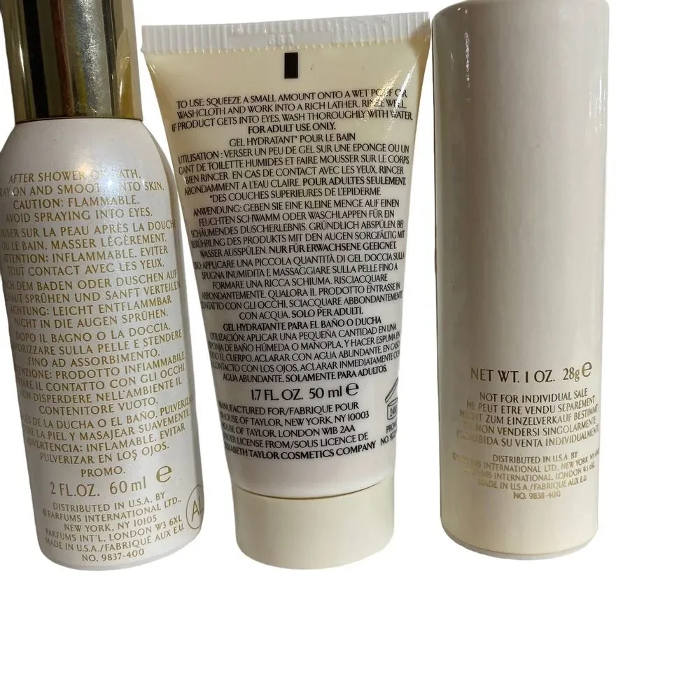 White Diamonds Elizabeth Taylor Body Radiance Satin Body Talc Body wash & Mist
